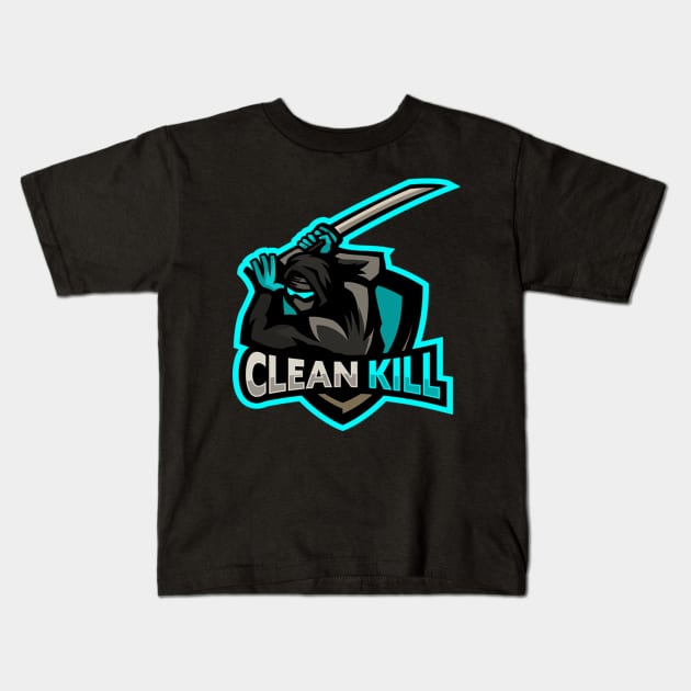 Sky blue Kids T-Shirt by CLEANKILLESPORTS1